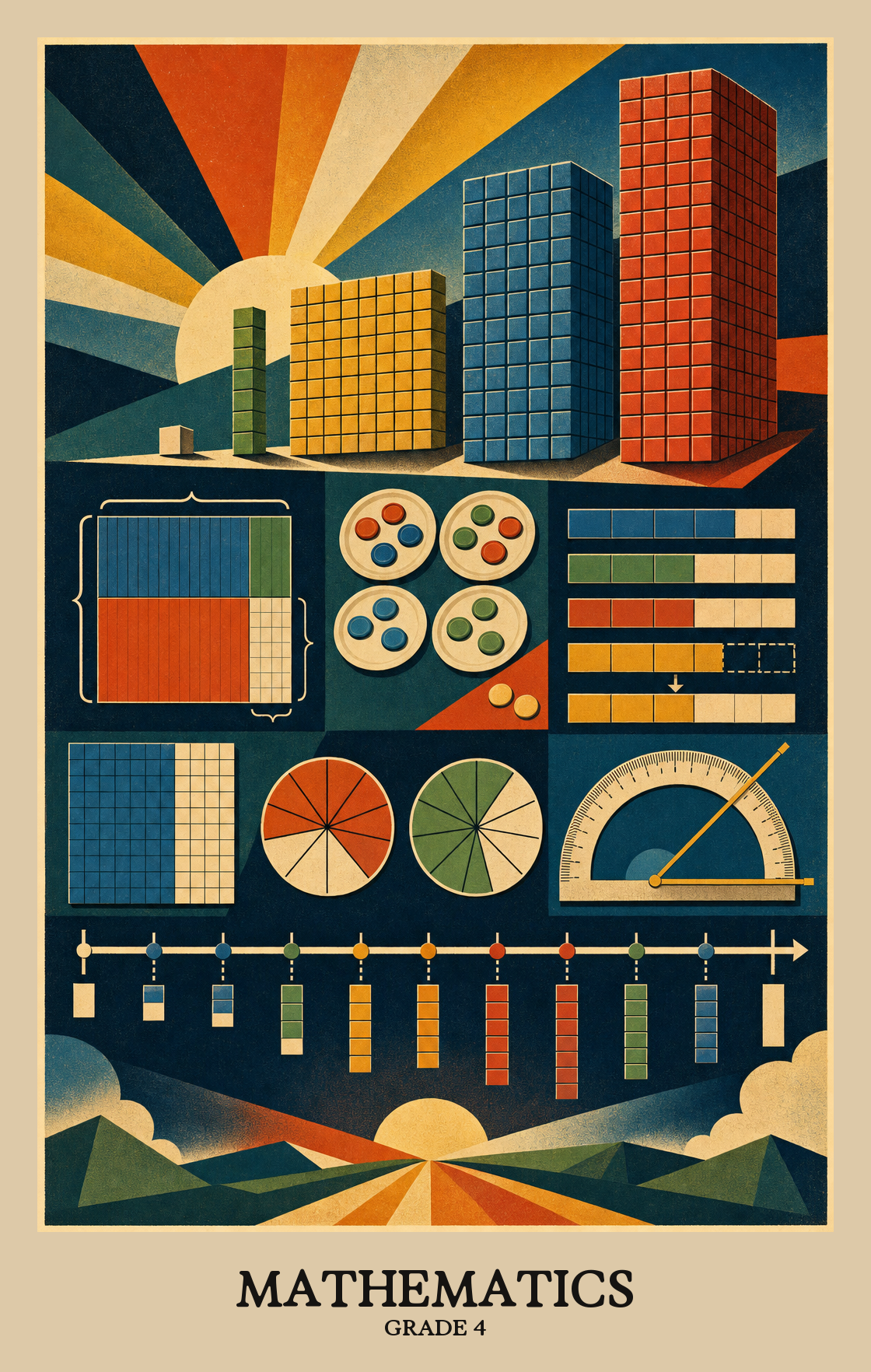 Illustration of what students learn in Grade 4 Mathematics