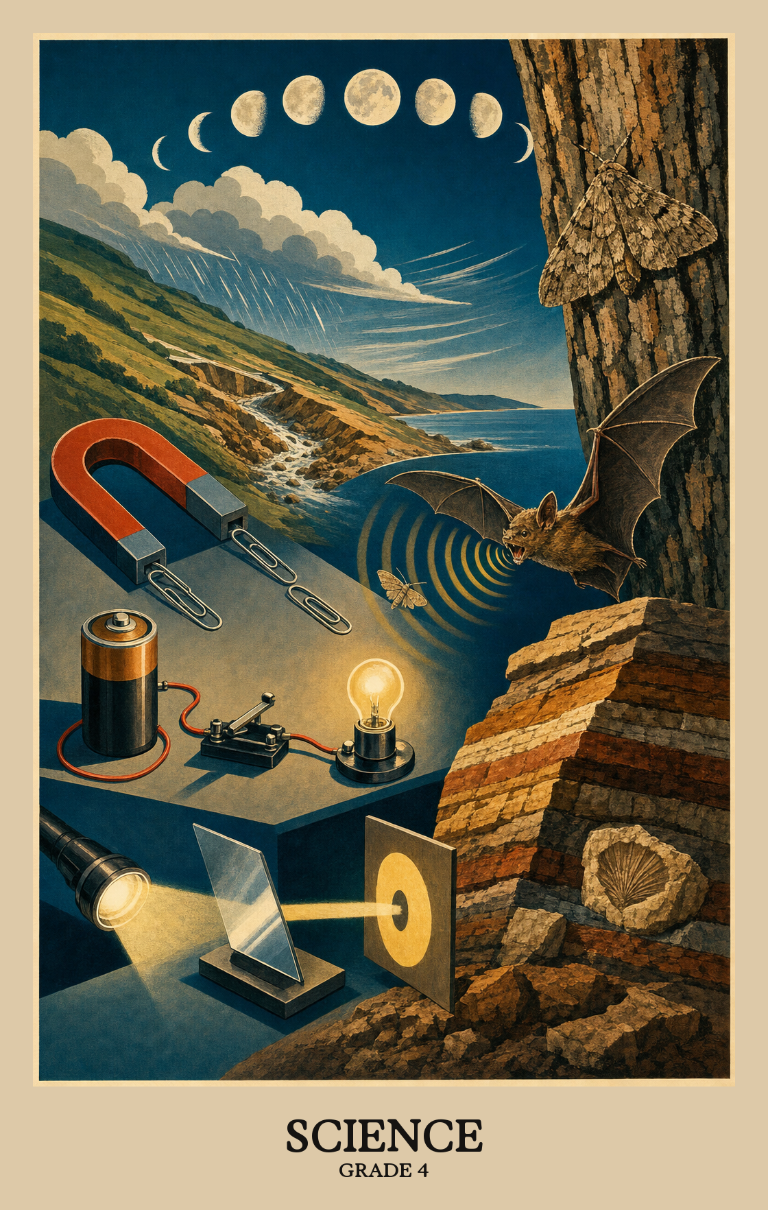 Illustration of what students learn in Grade 4 Science