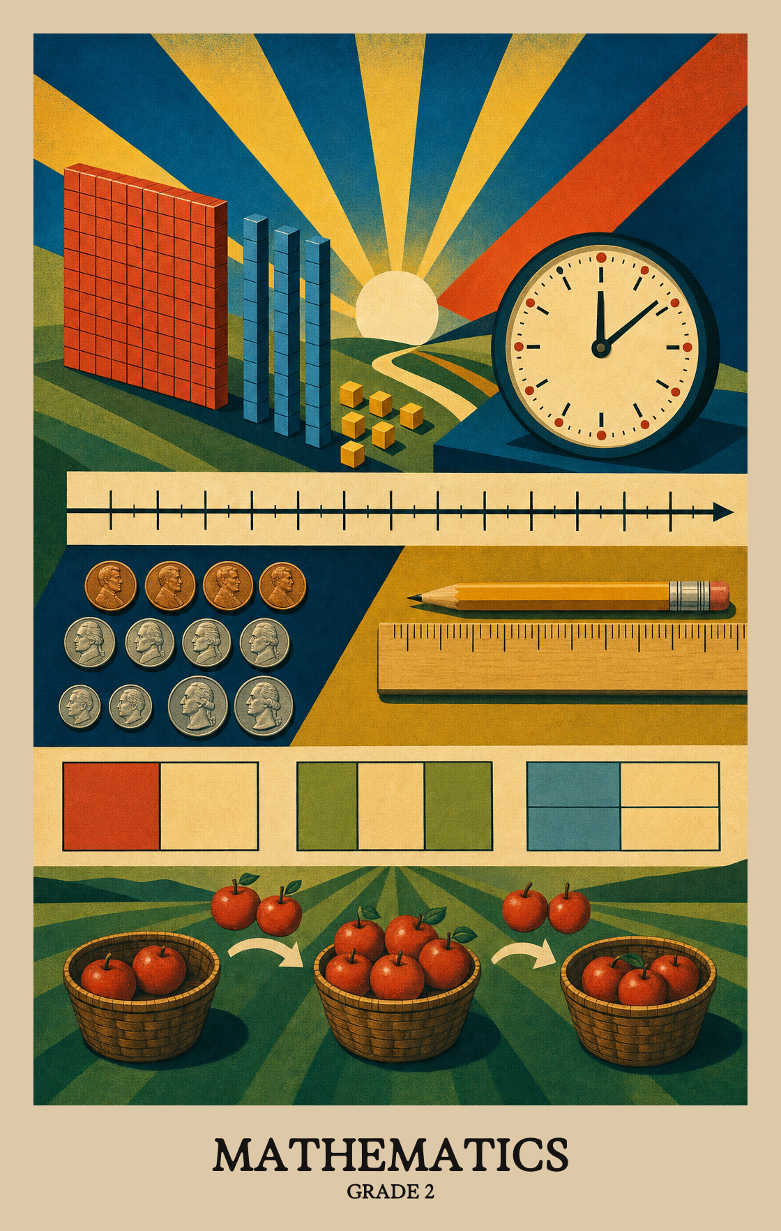 Illustration of what students learn in Grade 2 Mathematics