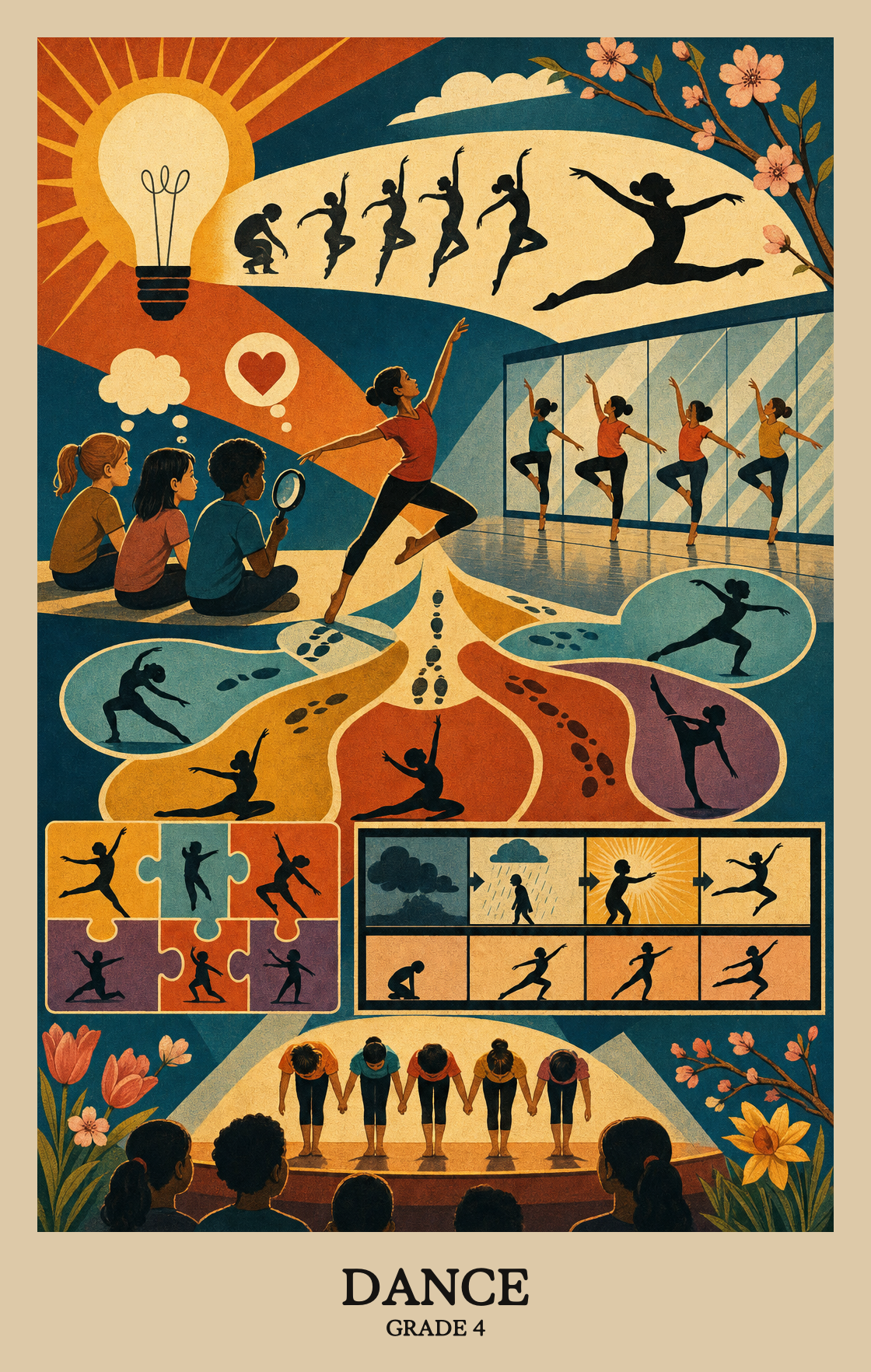 Illustration of what students learn in Grade 4 Arts: Dance