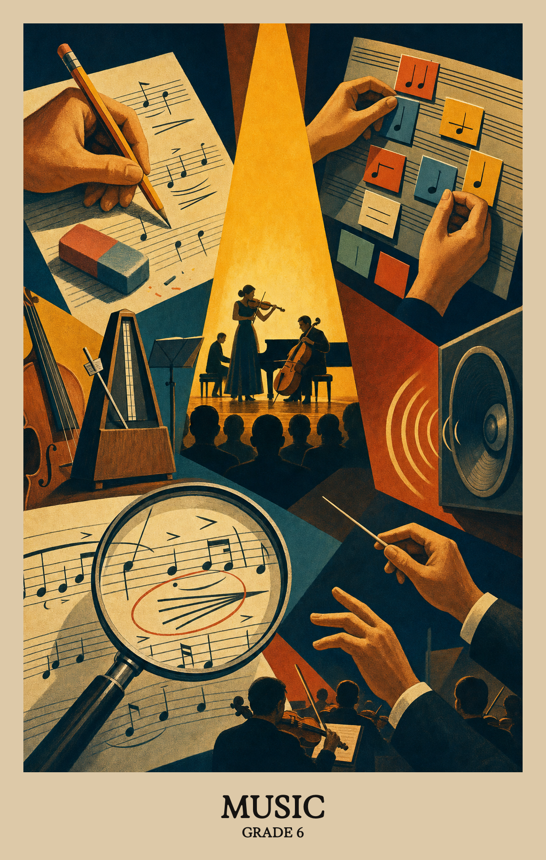 Illustration of what students learn in Grade 6 Arts: Music