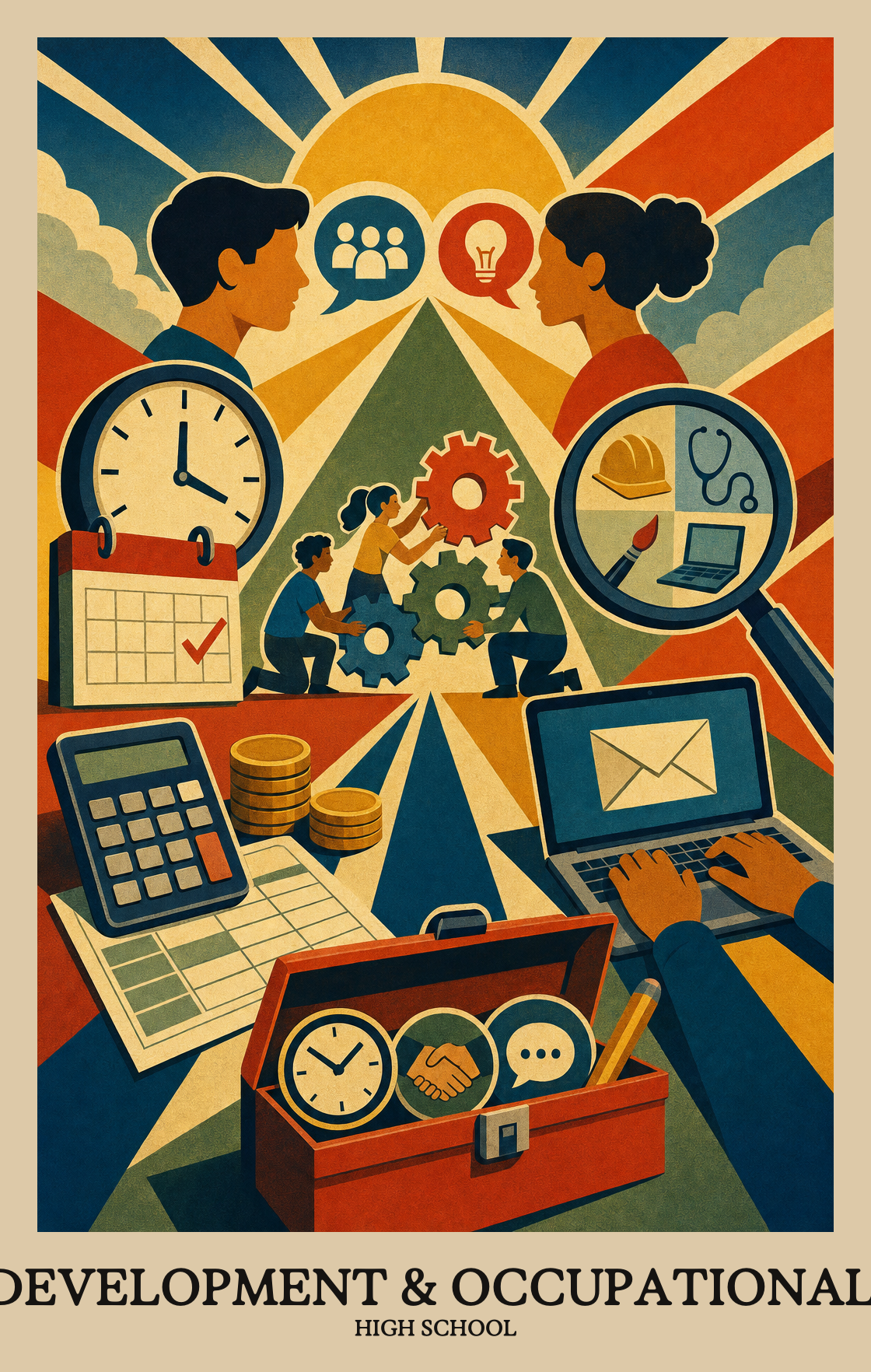 Illustration of what students learn in High School Career Development & Occupational Studies