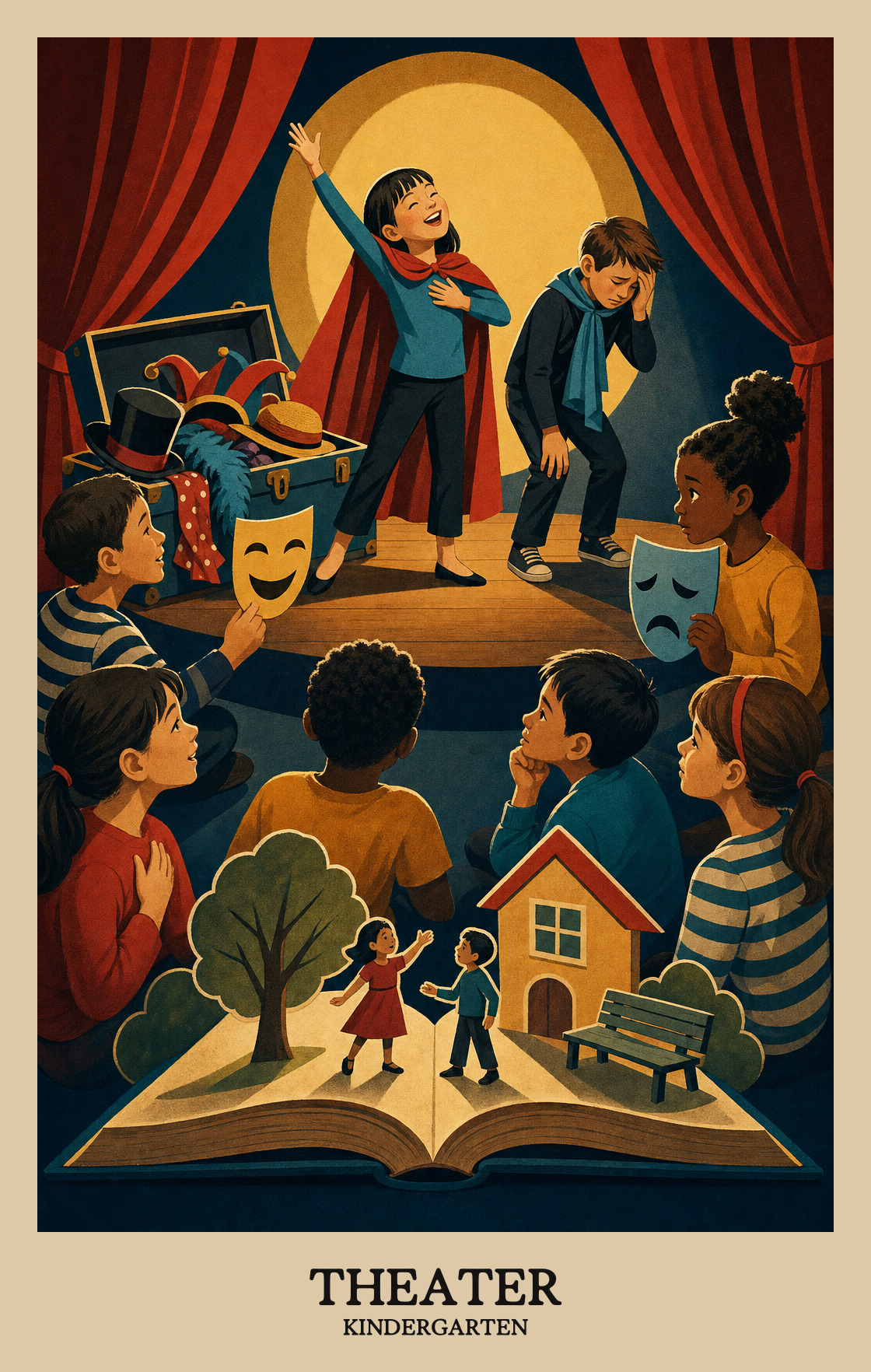 Illustration of what students learn in Kindergarten Arts: Theatre