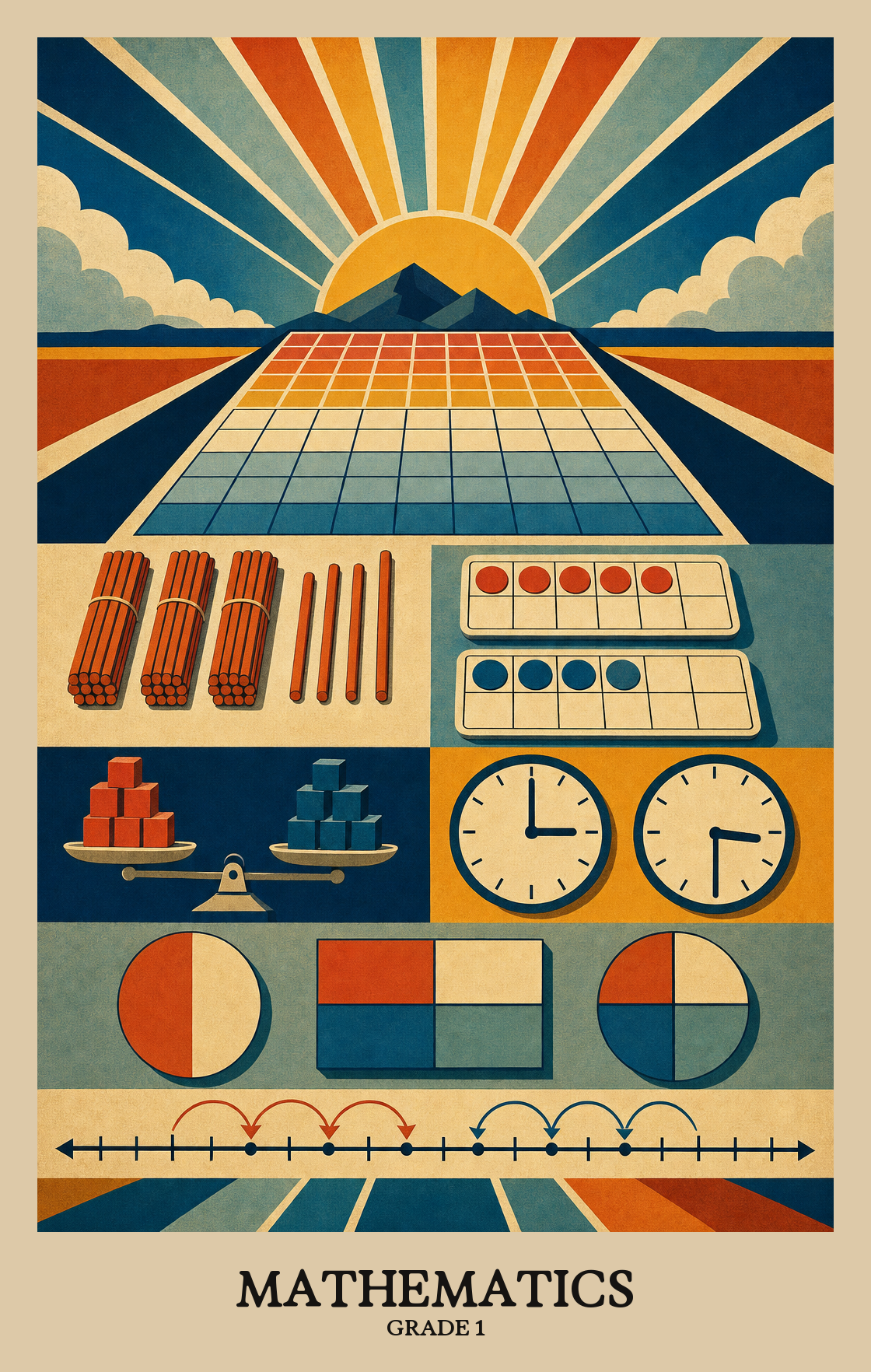 Illustration of what students learn in Grade 1 Mathematics