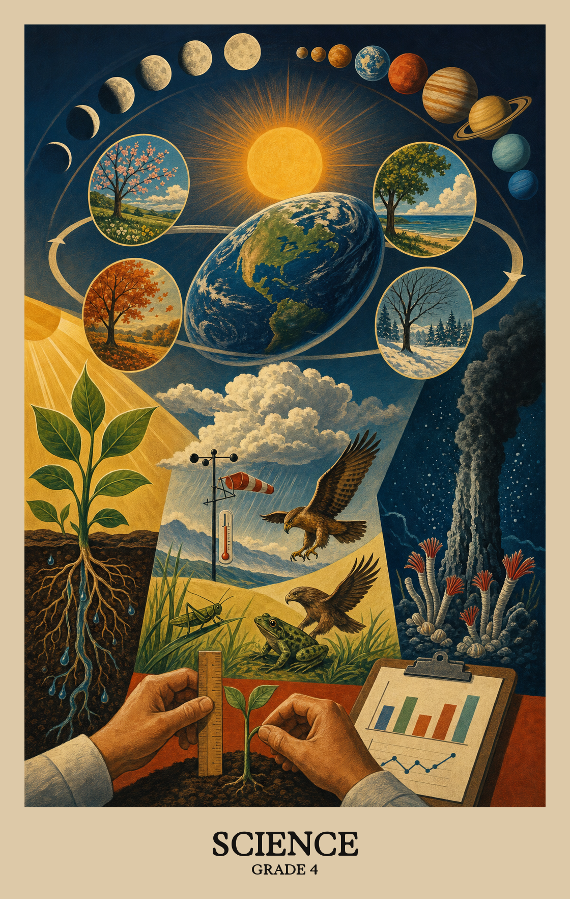 Illustration of what students learn in Grade 4 Science