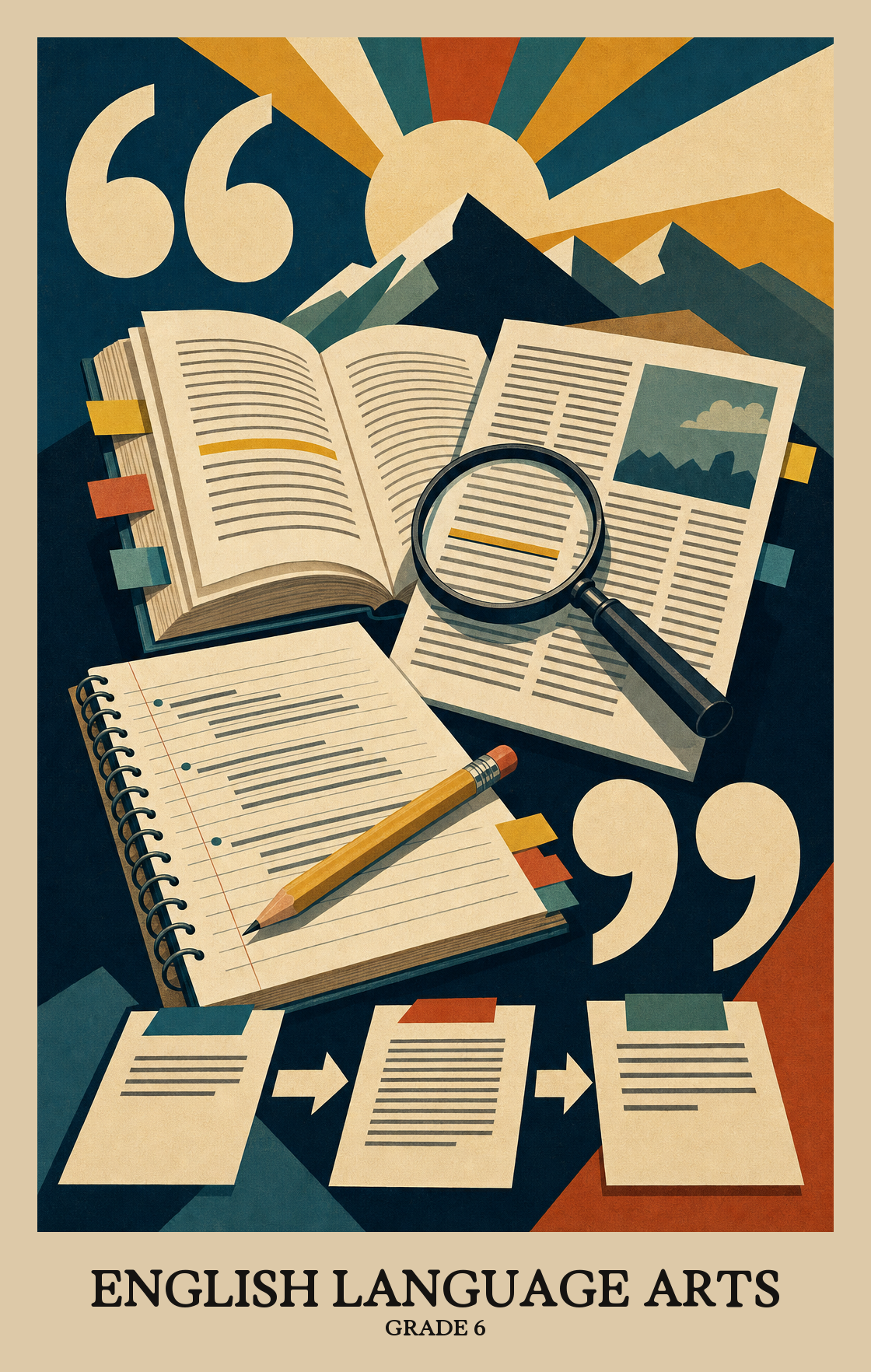 Illustration of what students learn in Grade 6 English Language Arts