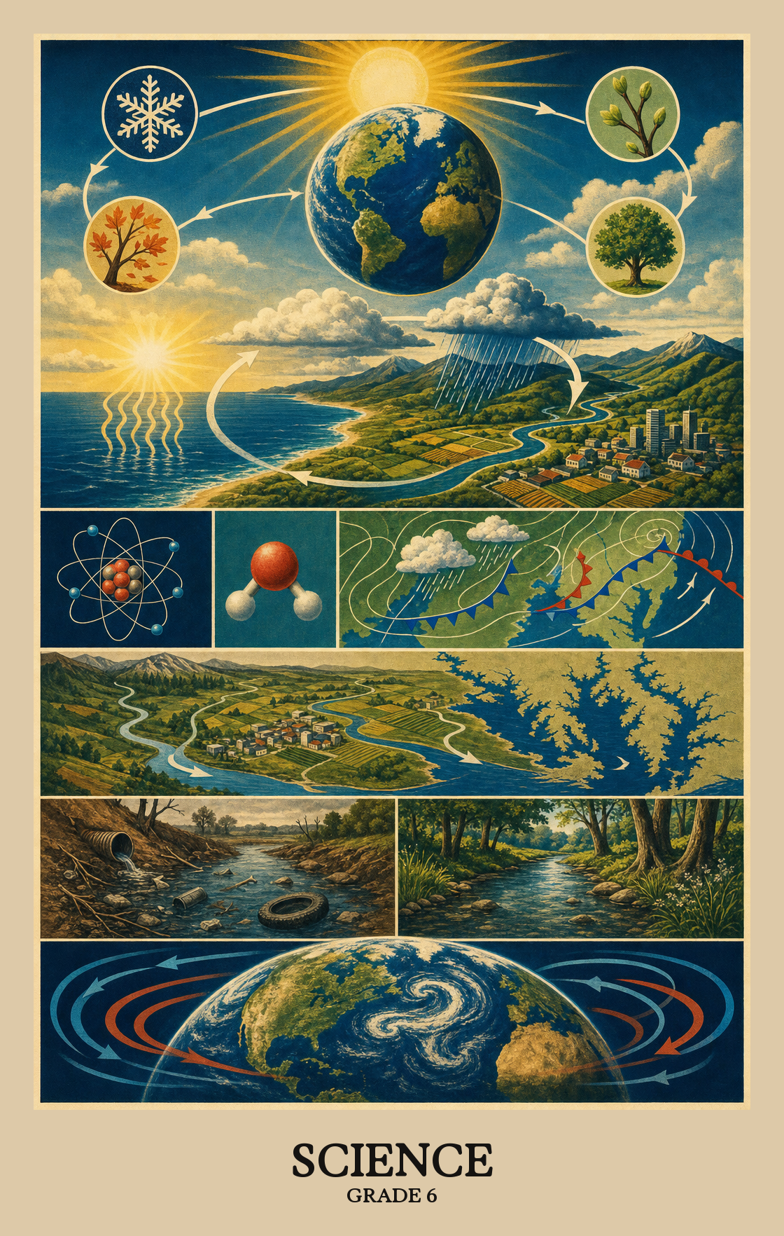 Illustration of what students learn in Grade 6 Science