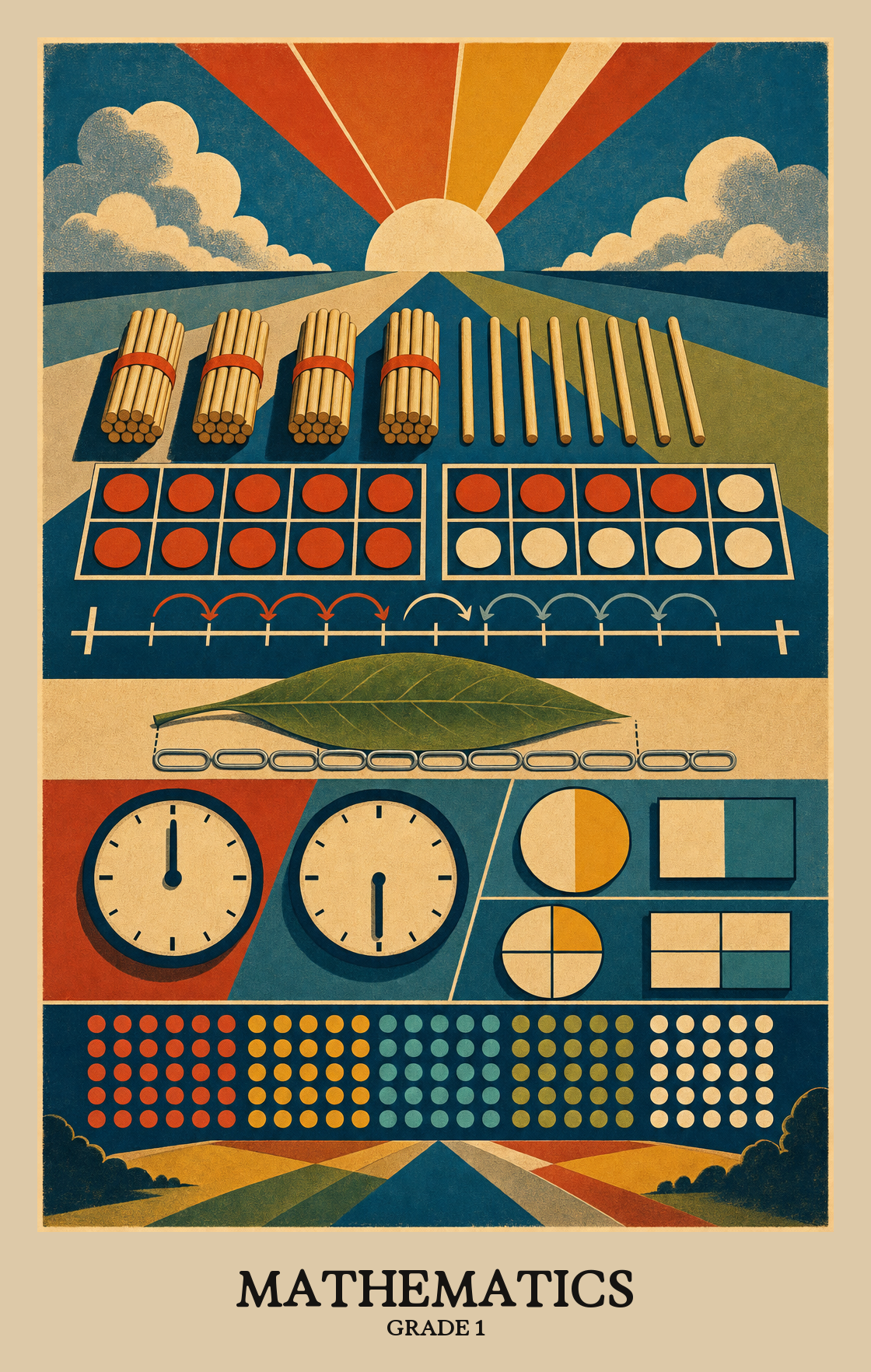 Illustration of what students learn in Grade 1 Mathematics
