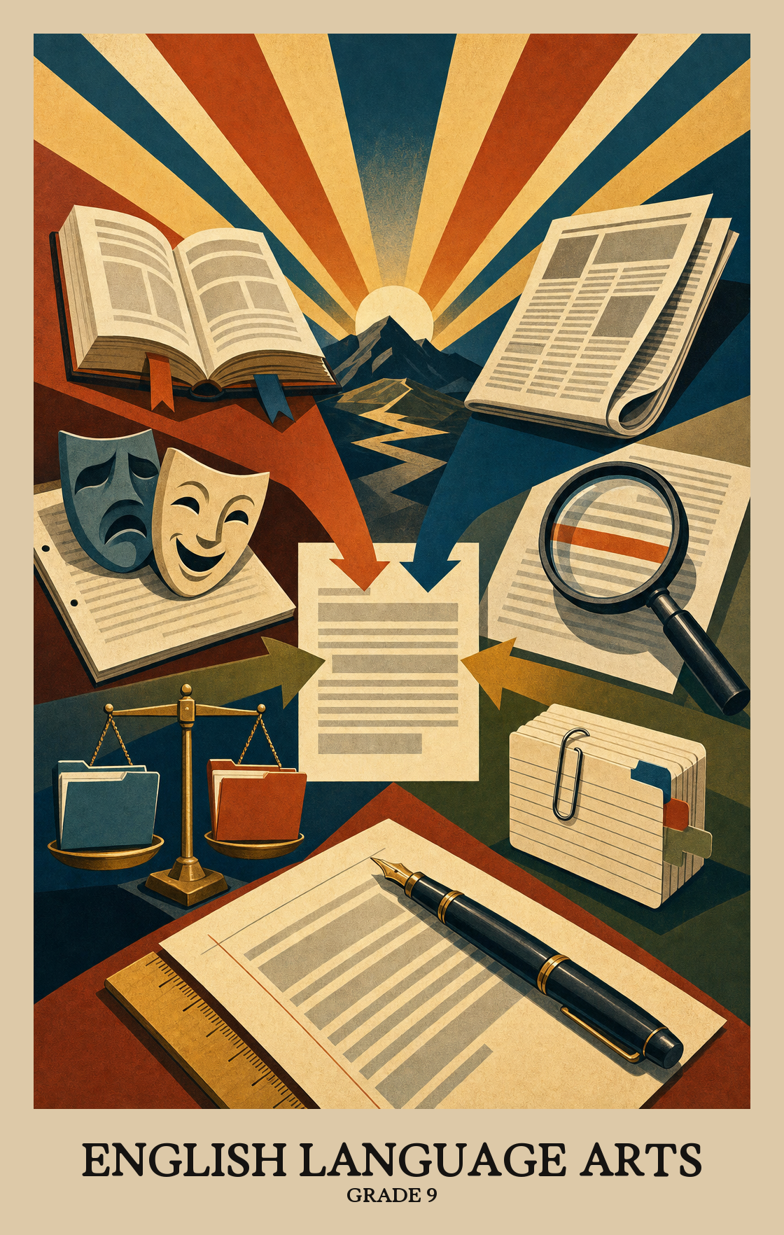 Illustration of what students learn in Grade 9 English Language Arts